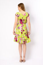 Sommerkleid Felica in exklusivem Blumenmuster von hinten