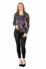 Shirt Klara BlumenViolett mit Hose